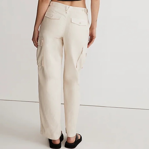 Madewell Women's Garment-Dyed Low-Slung Straight Cargo Pants Size 33 - Picture 3 of 12